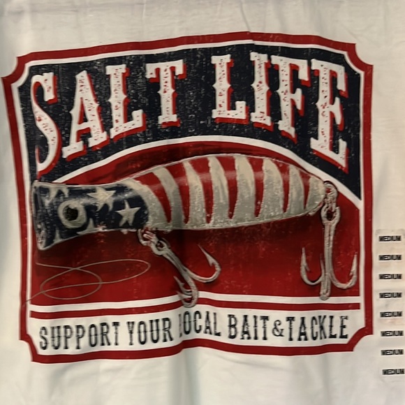 SOLD🧿🧿🧿🧿🧿🧿 NWT🎣SALT LIFE BAIT & TACKLE SUPPORT SZ.MEDIUM - Picture 4 of 5